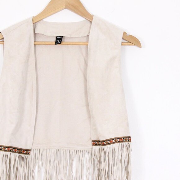 *SHEIN VCAY Chest jacket with ruffle hem and open front - Picture 5 of 8